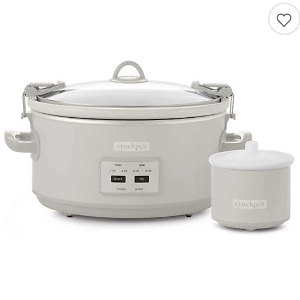 NWB Crockpot Design Series Cook & Carry 7 qt. Slow Cooker in Mushroom + dipper
